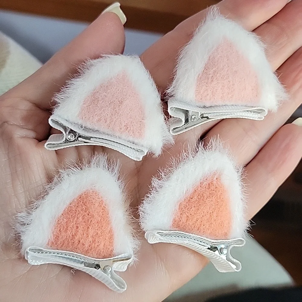 KAWAII CAT EAR HAIR CLIPS, Choice of Color